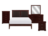 Seabright Cherry/Brown 5-Piece Queen Bedroom Set - Ornate Home