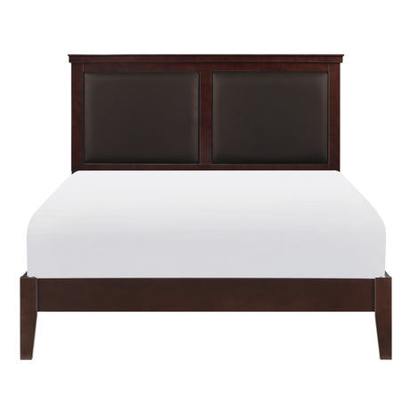 Seabright Cherry/Brown 5-Piece Queen Bedroom Set - Ornate Home