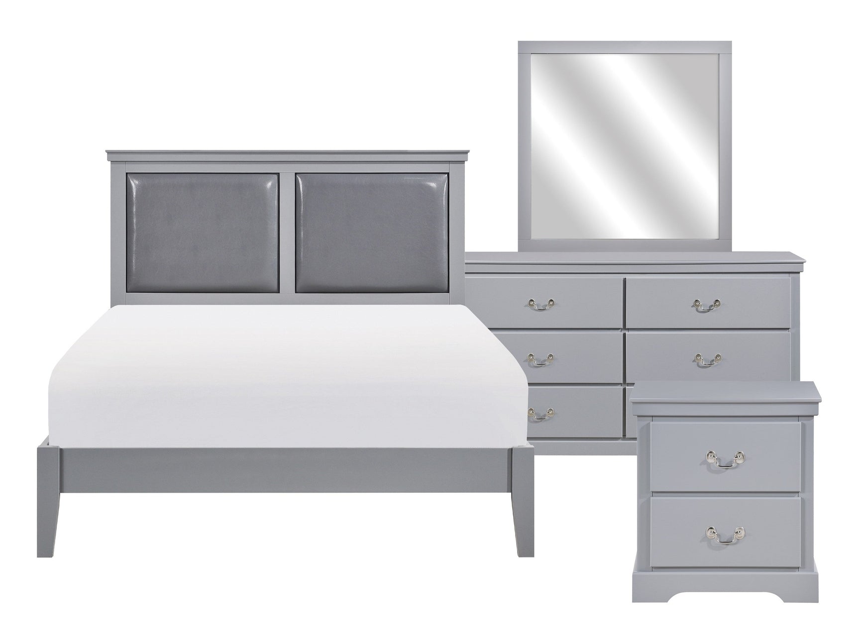 Seabright Gray 4-piece Queen Bedroom Set - Ornate Home