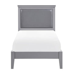 Seabright Gray Twin Bed - Ornate Home