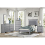 Seabright Gray Twin Bed - Ornate Home