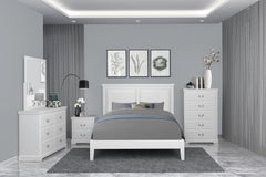 Seabright White Eastern King Bed - Ornate Home
