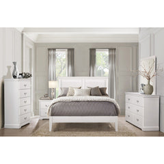 Seabright White Eastern King Bed - Ornate Home