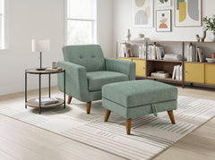 Seabrook Green Storage Ottoman - Ornate Home