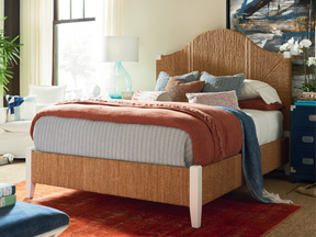 Seabrook Woven Abaca/Sailcloth King Bed - Ornate Home
