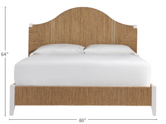 Seabrook Woven Abaca/Sailcloth King Bed - Ornate Home