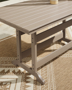 Seacliff Beach Medium Brown RECT COUNTER TABLE W/UMB OPT - Ornate Home