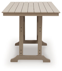 Seacliff Beach Medium Brown RECT COUNTER TABLE W/UMB OPT - Ornate Home