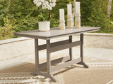 Seacliff Beach Medium Brown RECT COUNTER TABLE W/UMB OPT - Ornate Home