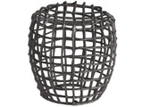 Seadrift Antique Nickel Stool - Ornate Home