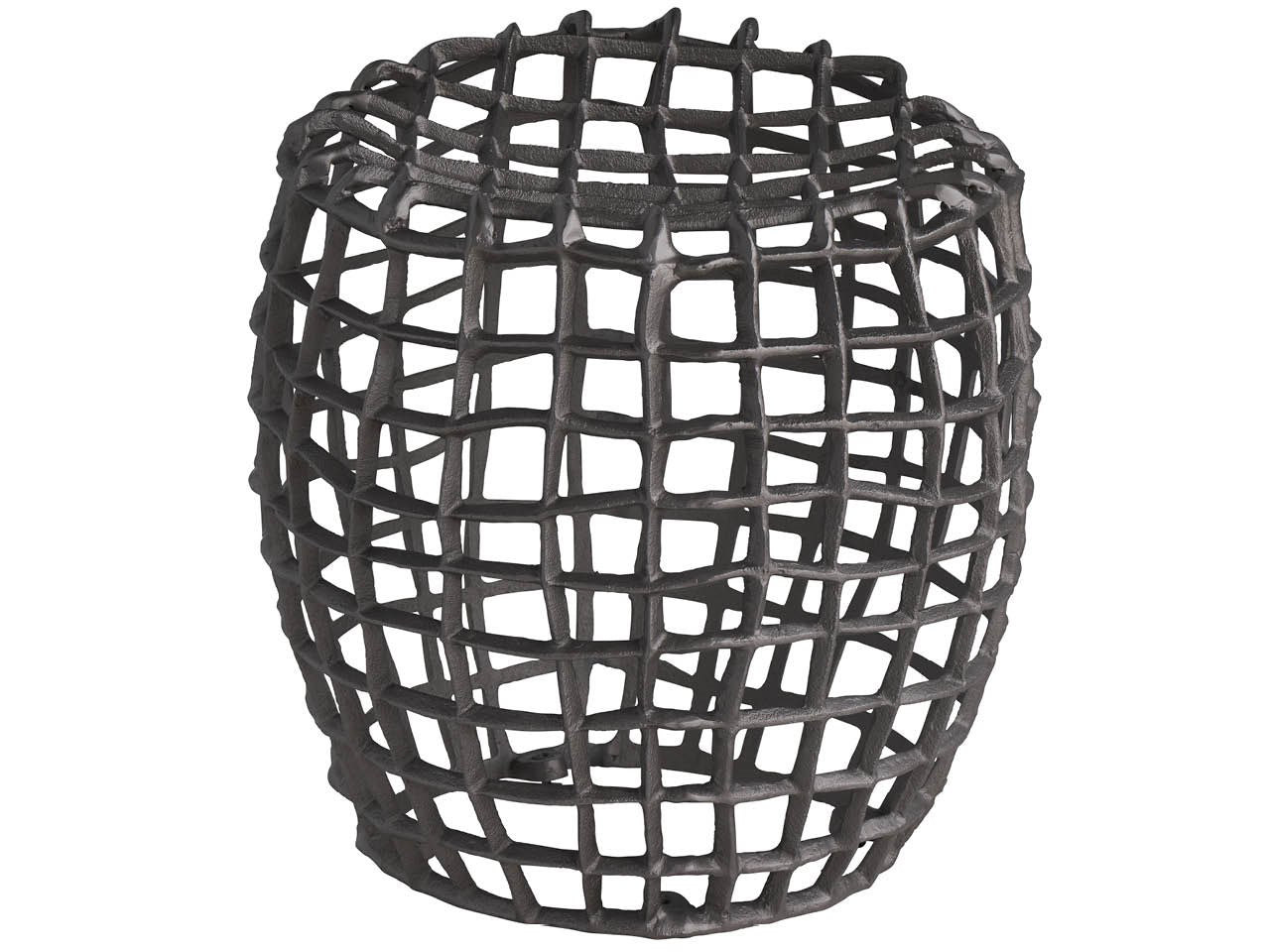 Seadrift Antique Nickel Stool - Ornate Home