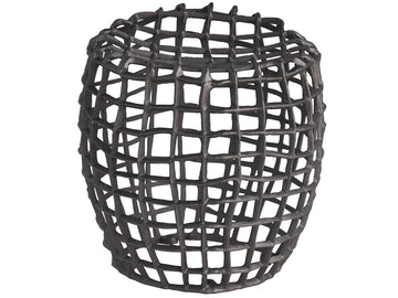 Seadrift Antique Nickel Stool - Ornate Home