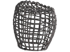 Seadrift Antique Nickel Stool - Ornate Home