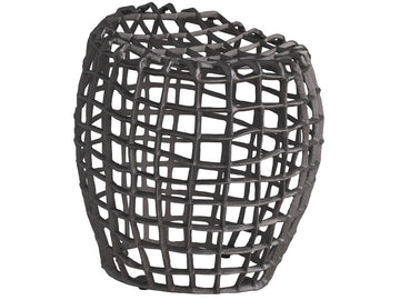 Seadrift Antique Nickel Stool - Ornate Home