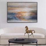 Seafaring Dusk Multicolor Hand Painted Abstract Art - Ornate Home
