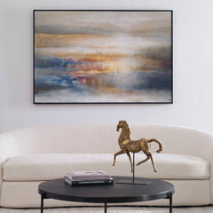Seafaring Dusk Multicolor Hand Painted Abstract Art - Ornate Home