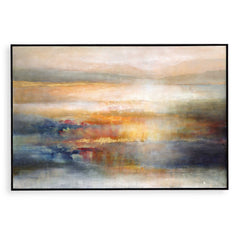 Seafaring Dusk Multicolor Hand Painted Abstract Art - Ornate Home