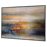 Seafaring Dusk Multicolor Hand Painted Abstract Art - Ornate Home