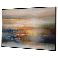 Seafaring Dusk Multicolor Hand Painted Abstract Art - Ornate Home