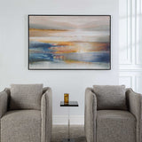 Seafaring Dusk Multicolor Hand Painted Abstract Art - Ornate Home