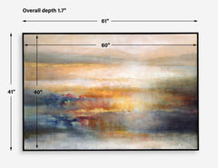 Seafaring Dusk Multicolor Hand Painted Abstract Art - Ornate Home