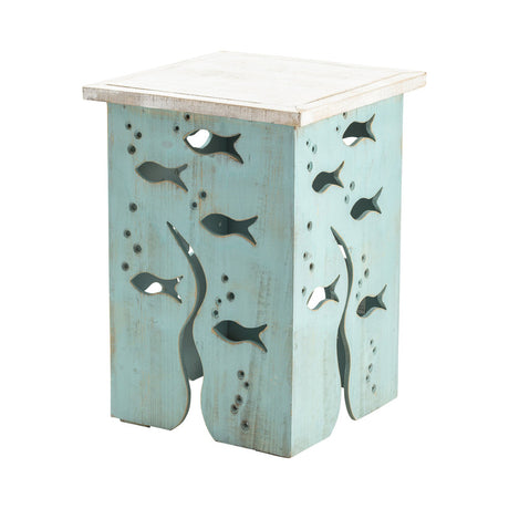 Seafoam Blue/White Accent Table - Ornate Home