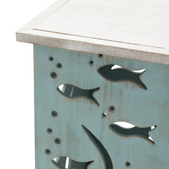 Seafoam Blue/White Accent Table - Ornate Home