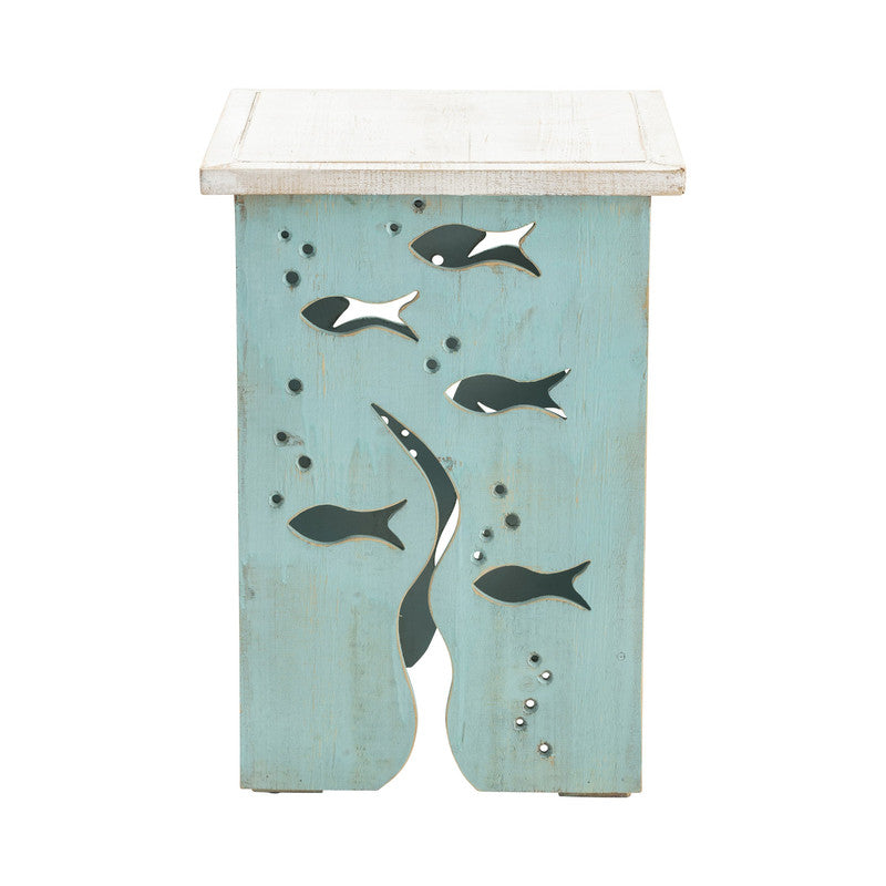 Seafoam Blue/White Accent Table - Ornate Home