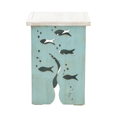 Seafoam Blue/White Accent Table - Ornate Home