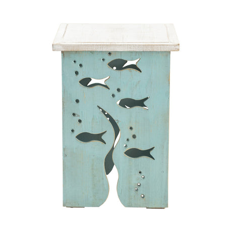 Seafoam Blue/White Accent Table - Ornate Home