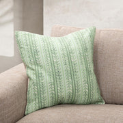 Seaglass Stripe Palm Green 20"x20" Throw Pillow (Set of 2)