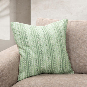 Seaglass Stripe Palm Green 20"x20" Throw Pillow (Set of 2)