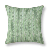 Seaglass Stripe Palm Green 20"x20" Throw Pillow (Set of 2)