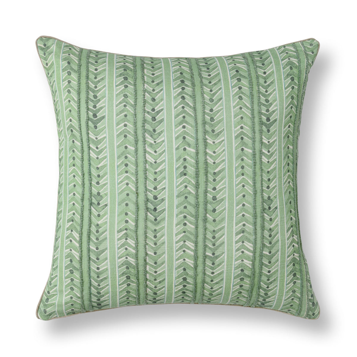 Seaglass Stripe Palm Green 20"x20" Throw Pillow (Set of 2)