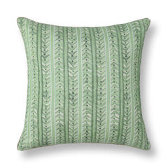 Seaglass Stripe Palm Green 20"x20" Throw Pillow (Set of 2) - Ornate Home