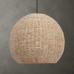 Seagrass Brass 1 Light Dome Pendant - Ornate Home