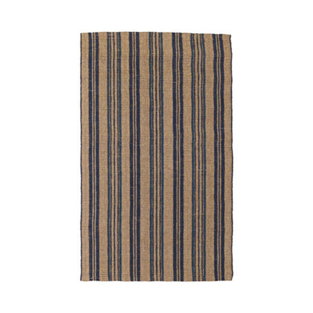 Seagrass Cabana Navy Stripe Rug - Ornate Home