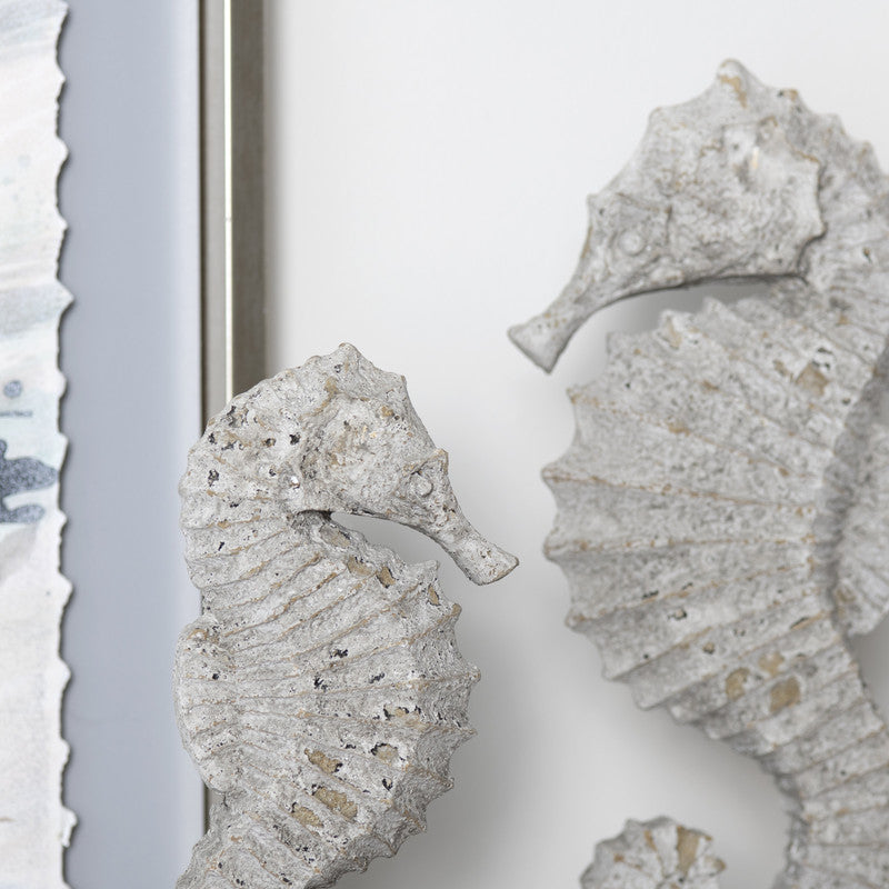 Seahorse Beige Seahorse Finials - Ornate Home