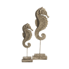 Seahorse Beige Seahorse Finials - Ornate Home