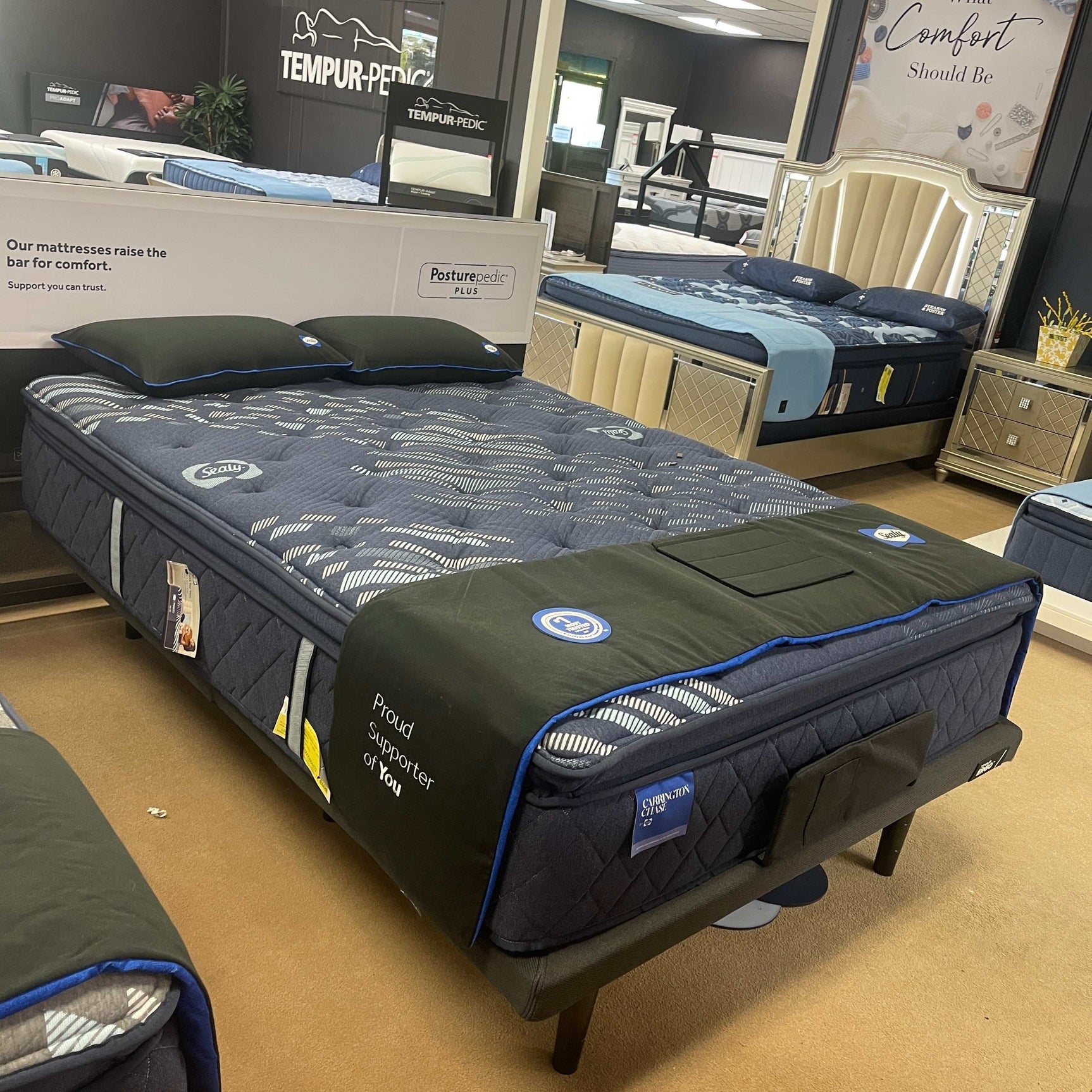 Sealy® Carrington Chase Spring Travelers Rest Innerspring Soft Euro Pillow Top Mattress - Ornate Home