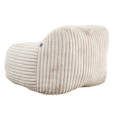 Sealy Ebsen Taupe Corduroy Lounger Sack Chair - Ornate Home