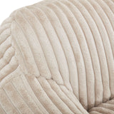 Sealy Ebsen Taupe Corduroy Lounger Sack Chair - Ornate Home