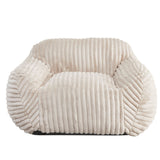 Sealy Ebsen Taupe Corduroy Lounger Sack Chair - Ornate Home