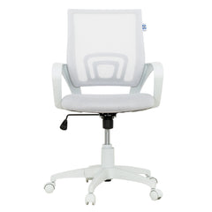 Sealy Jupiter White/Grey Mesh Office Desk Chair - Ornate Home