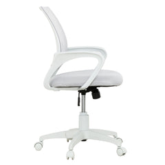 Sealy Jupiter White/Grey Mesh Office Desk Chair - Ornate Home