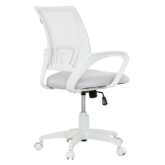 Sealy Jupiter White/Grey Mesh Office Desk Chair - Ornate Home