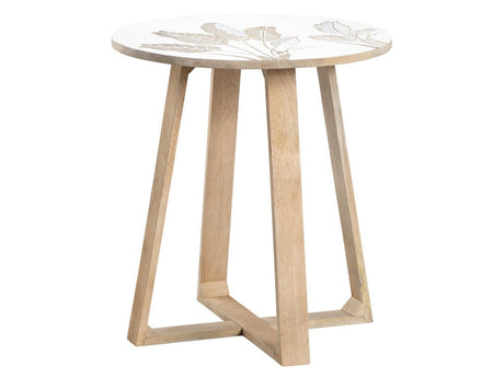 Seaside Brown/White Accent Table - Ornate Home