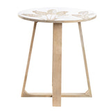 Seaside Brown/White Accent Table - Ornate Home