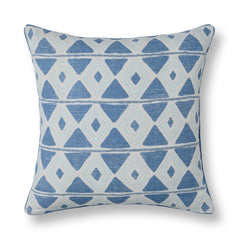 Seaside Trellis Harbor Blue 22"x22" Throw Pillow (Set of 2) - Ornate Home