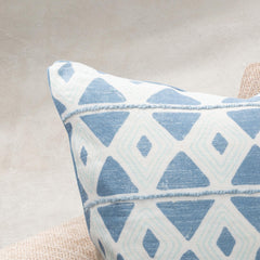 Seaside Trellis Harbor Blue 22"x22" Throw Pillow (Set of 2) - Ornate Home
